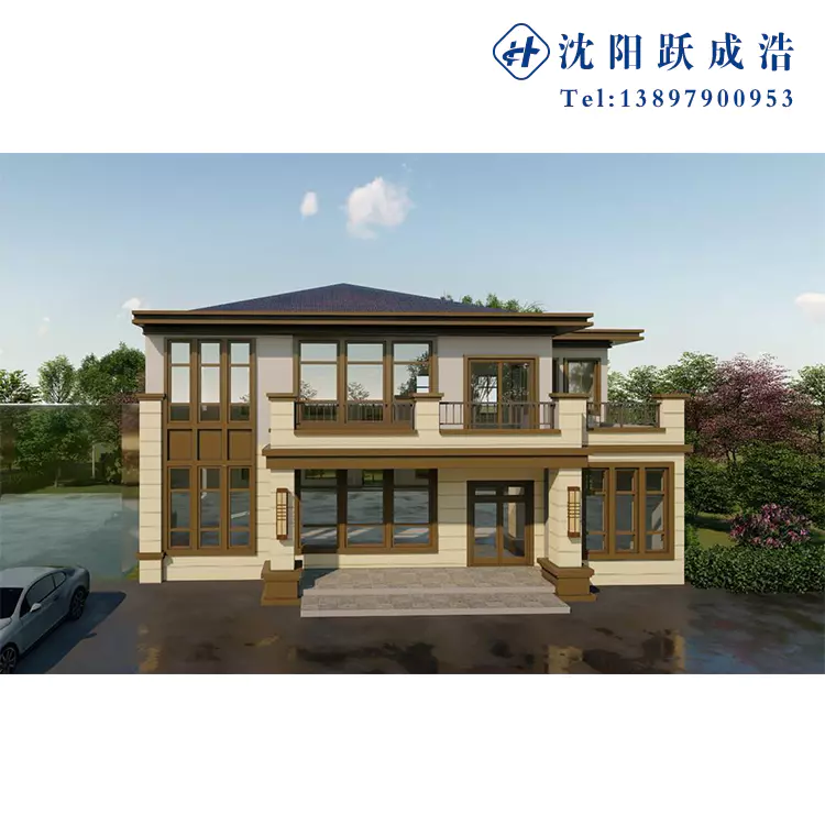 气派欧式风格轻钢别墅 农村快速自建房设计施工装修一站式服务